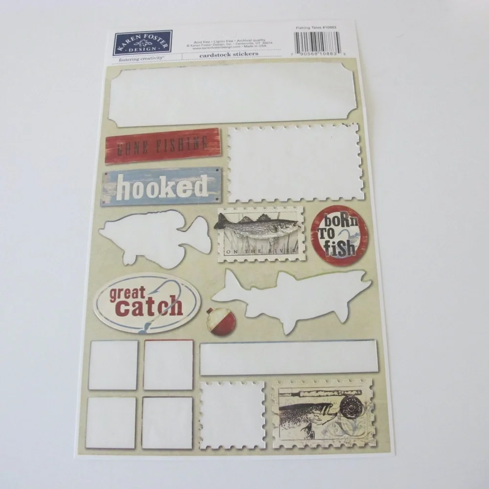 Scrapbooking Sticker Bundle For Paper Crafts Hunting Fishing Bowling(New & Used)